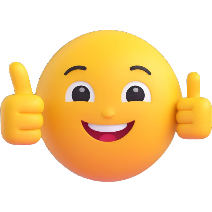 A classic yellow round emoji-style face pointing to itself, with a confident smile, symbolizing "me" or "I am the one". Bright colors, simple cartoon style, centered on a white background emoji