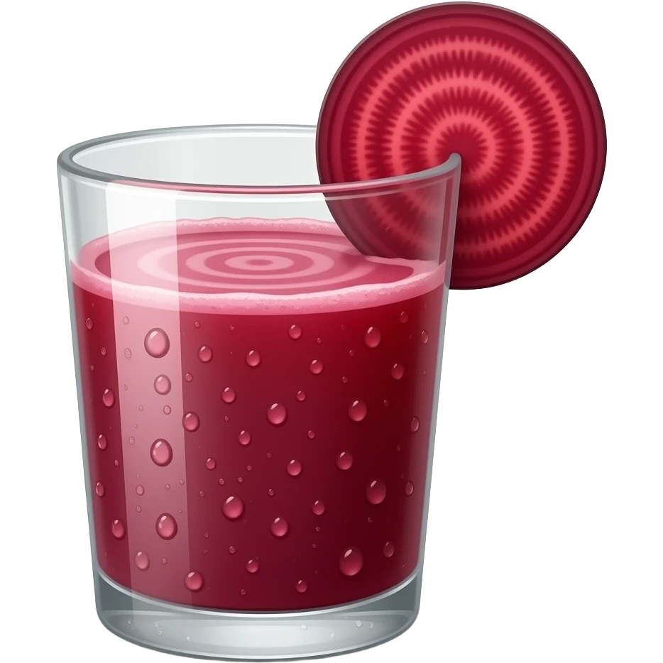 beetroot juice in glass emoji