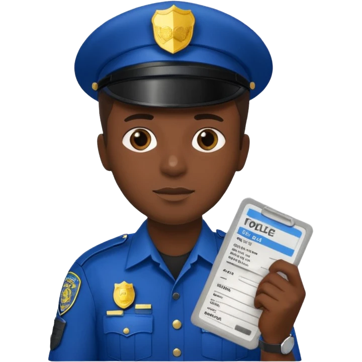 POLICÍA CON MULTA EN LA MANO emoji