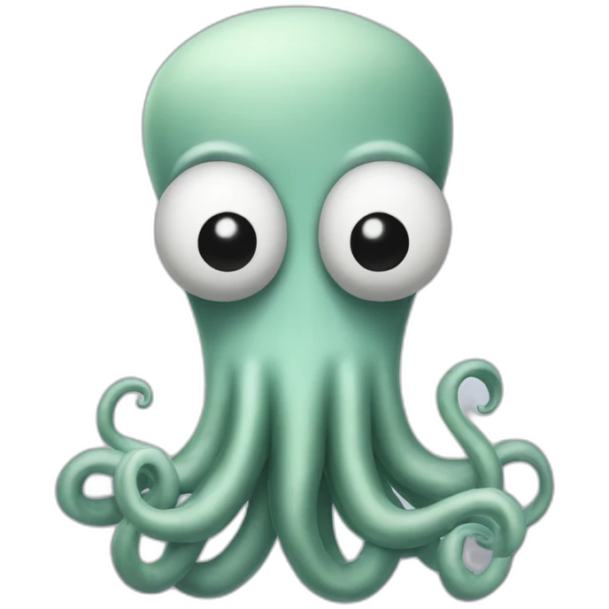 Squidward Q Tentacles from SpongeBob emoji