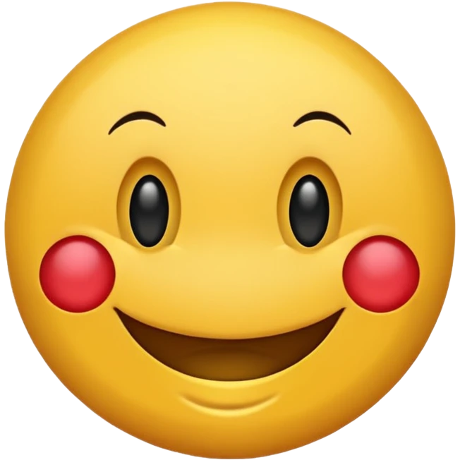 Smiley rond basique qui rougis  emoji