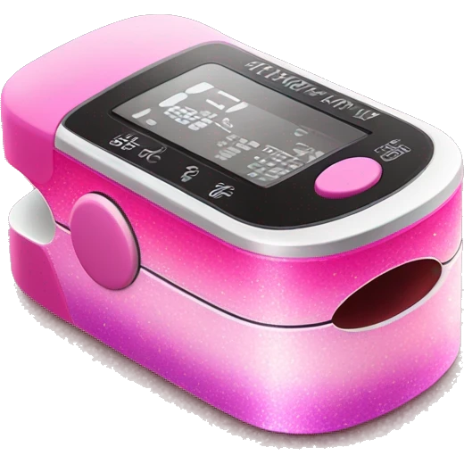 Pink ombre pulse oximeter with glitter  emoji