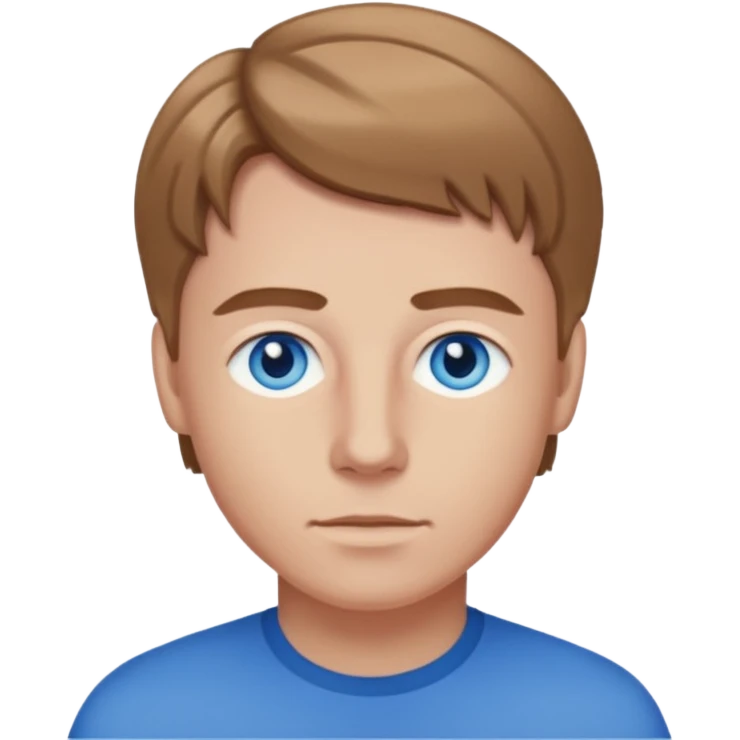Julian Garner with blue eyes, light brown hair emoji