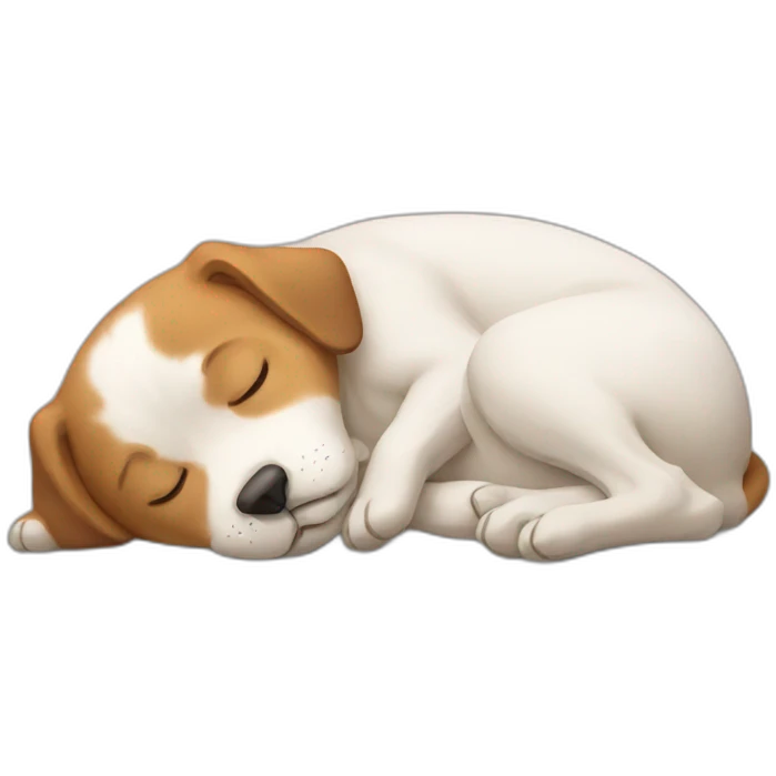 a sleeping dog emoji