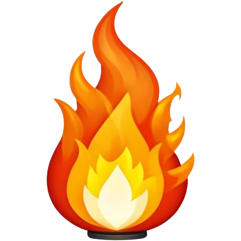 pouvoir ultime en feu emoji