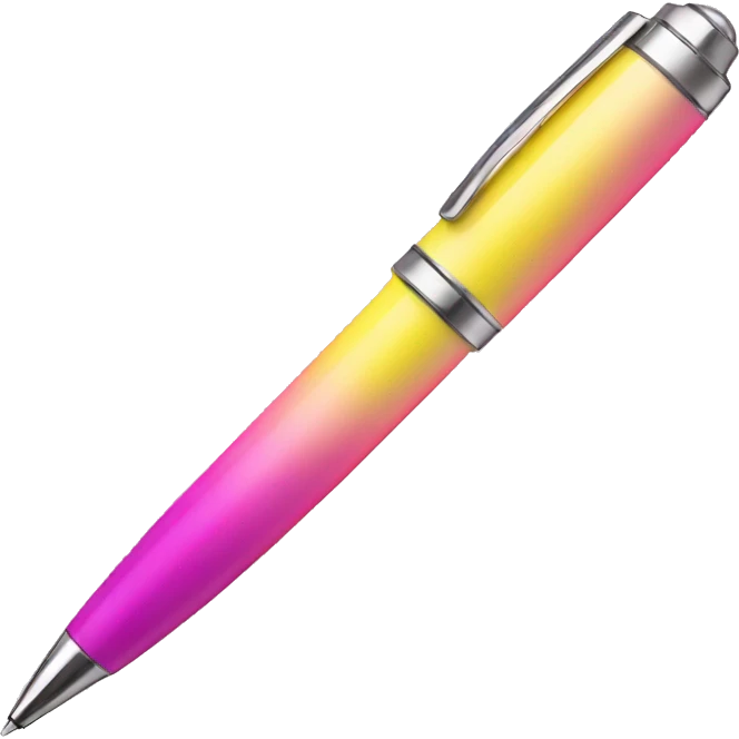gradient pink yellow shades pen emoji