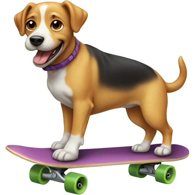 Dog on skateboard emoji