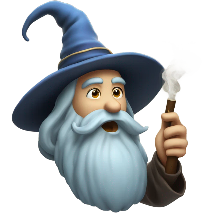 Wizard smoking pipe emoji
