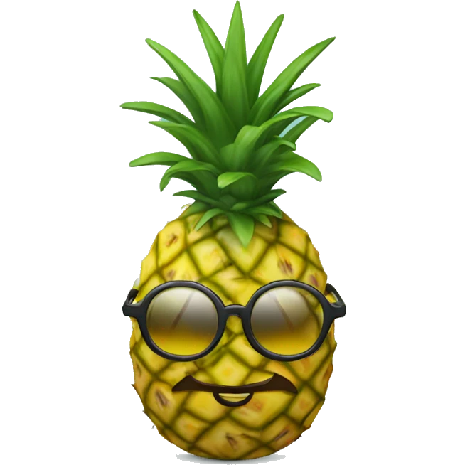 Pineapple with glasses  emoji