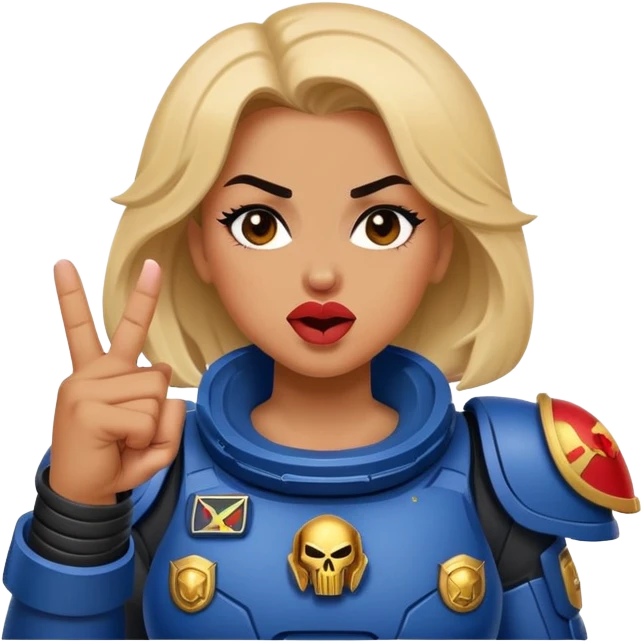 woman space marine crossed out middle finger and face with tongue out wink eye emoji
