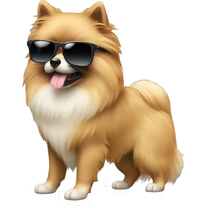 Pomaranian with sunglasses  emoji