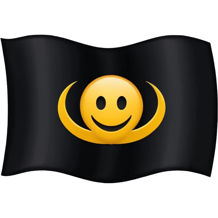 MB logo on a flag black emoji