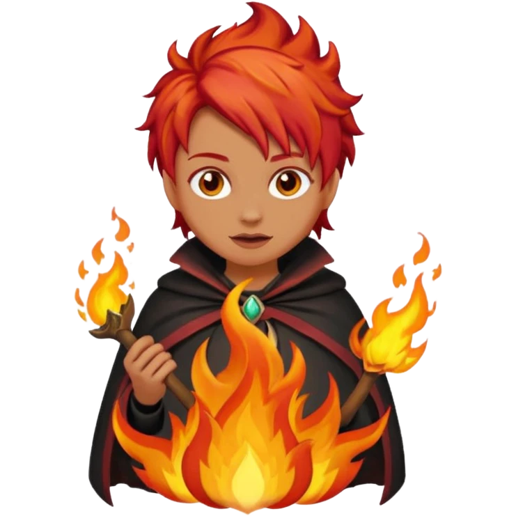 Capetinha com fogo por baixo emoji