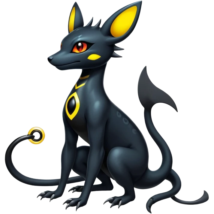 Salandit-Umbreon-Fakémon-hybrid-creature (full body)  emoji