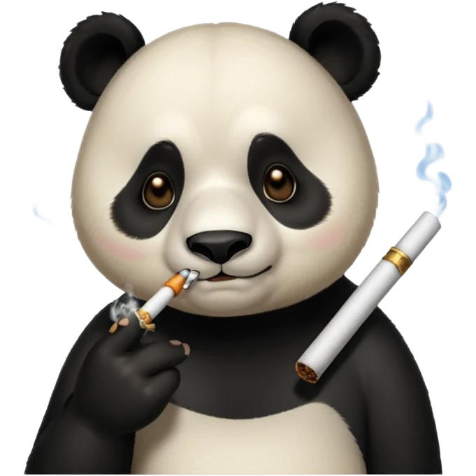 Panda smoking a blunt emoji