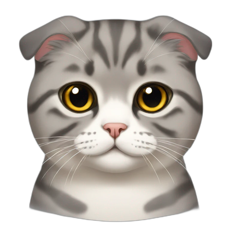 Scottish fold cat emoji