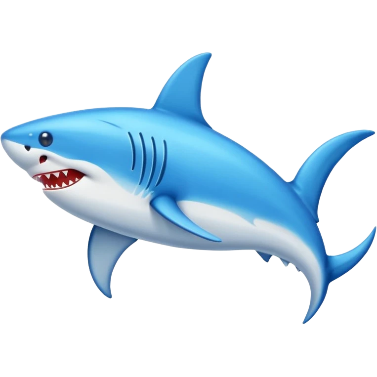 Crea un emoji de un tiburón con zapato azules emoji