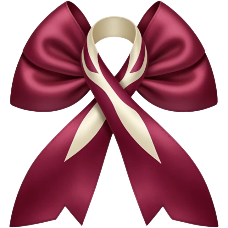 Burgundy and ivory sinus cancer ribbon emoji
