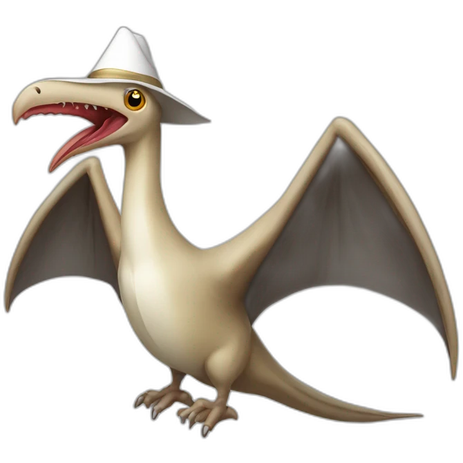 pterodactyl wearing a pope hat emoji