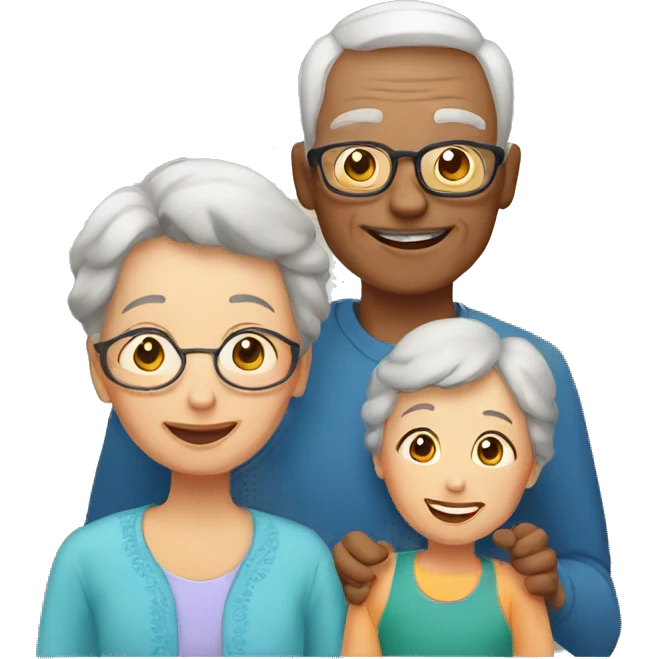 grandparents and grandchildren emoji