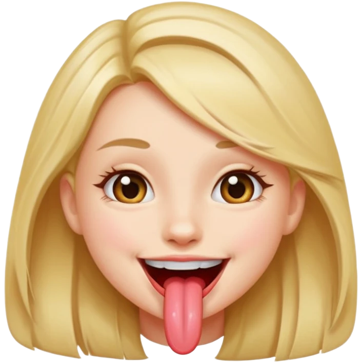 girl naked tongue emoji