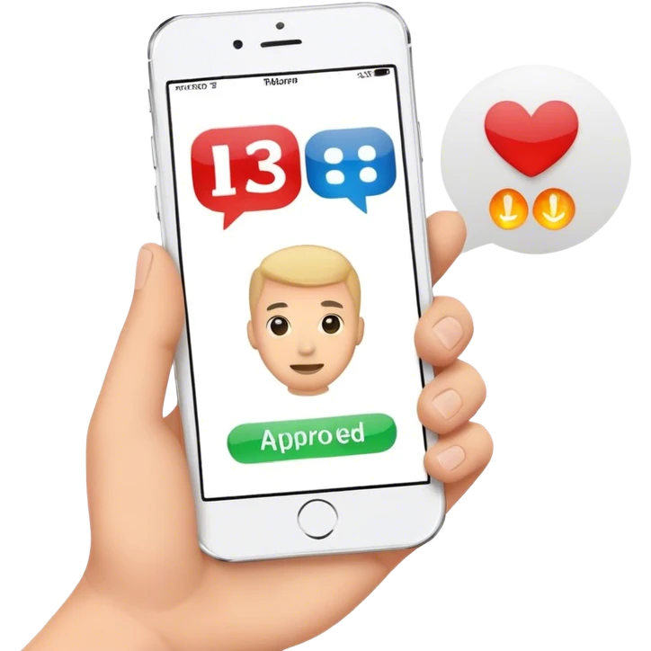 U.S. Immigration giving a text that says "I130 Approved"  emoji