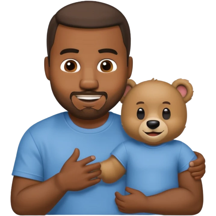 kanye west bear man emoji