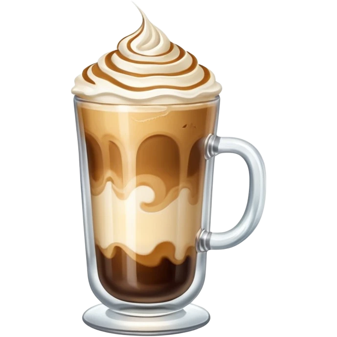 Cold vanilla coffee with foam emoji