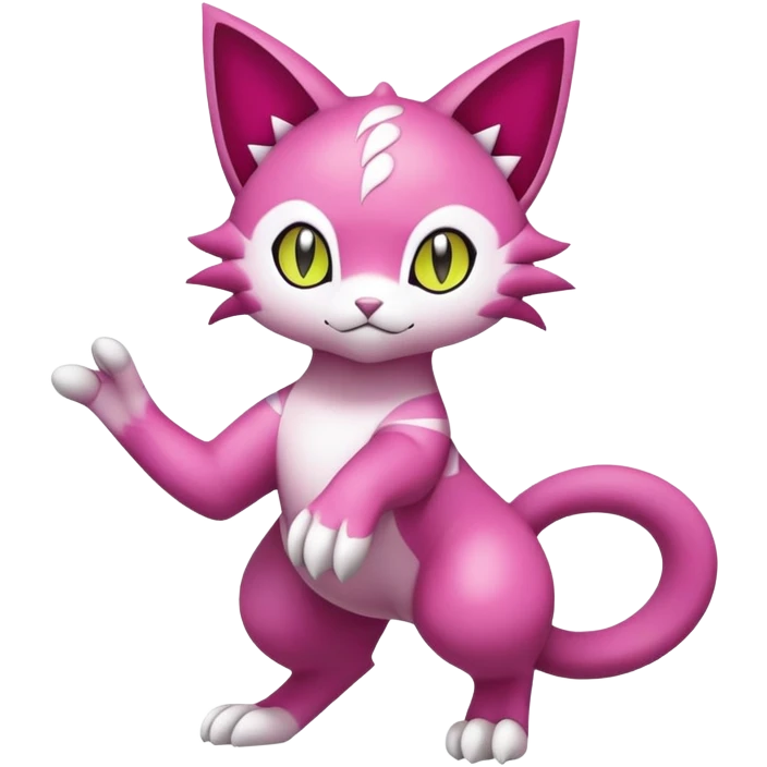 Liepard-Skitty-Delcatty-Pokémon-Fakémon-hybrid-creature (full body) emoji