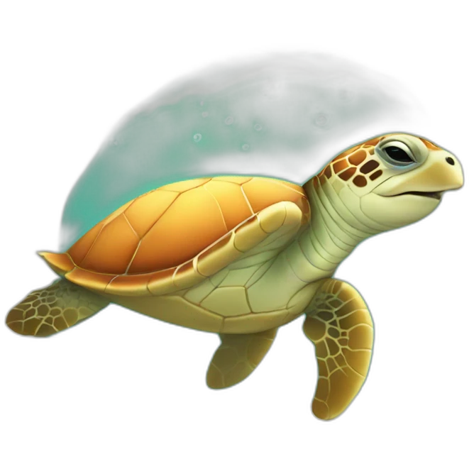 Sea turtle dolphin emoji