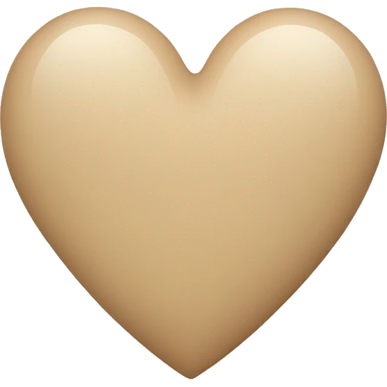 Beige heart  emoji