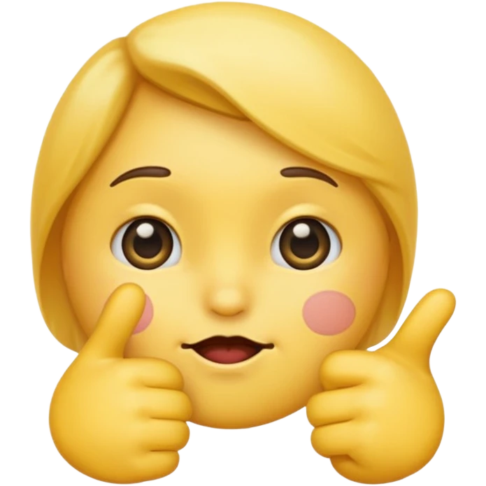 Shy emoji pointing fingers emoji