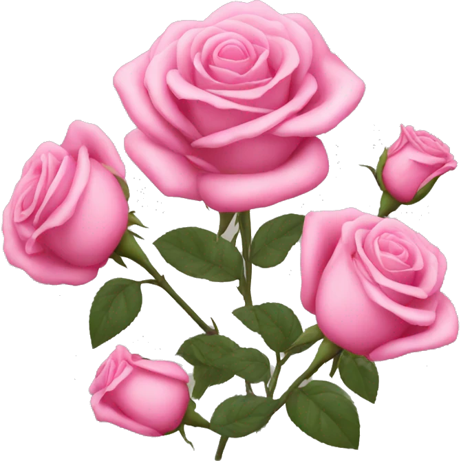 Pink roses emoji