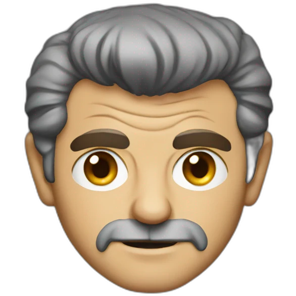 Mel Gibson portrait without smile emoji