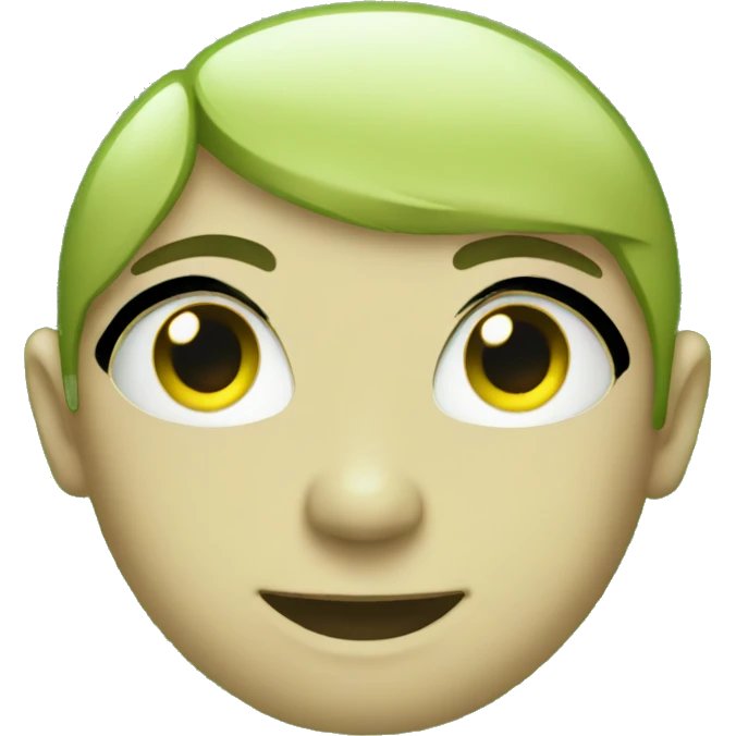Green glitter  emoji
