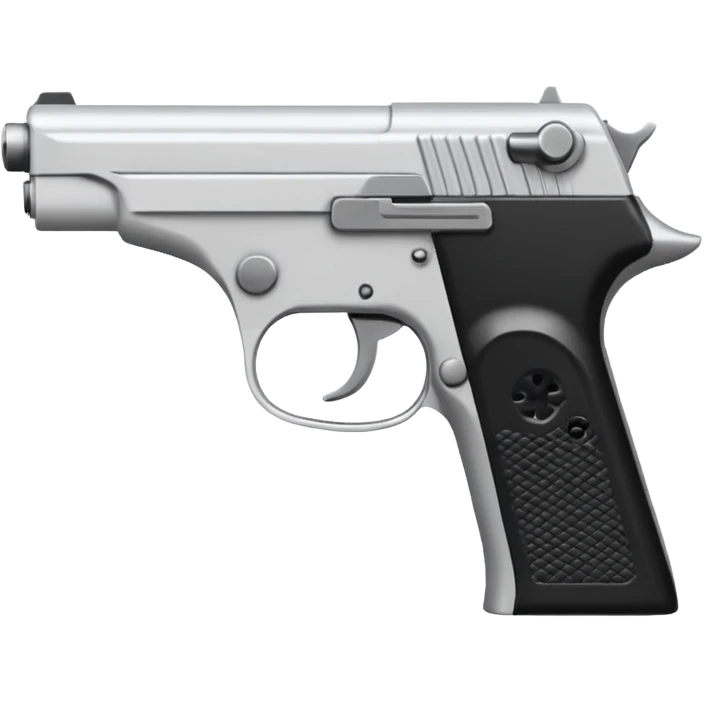 Un persona Blanco una gora de lado y una pistola emoji