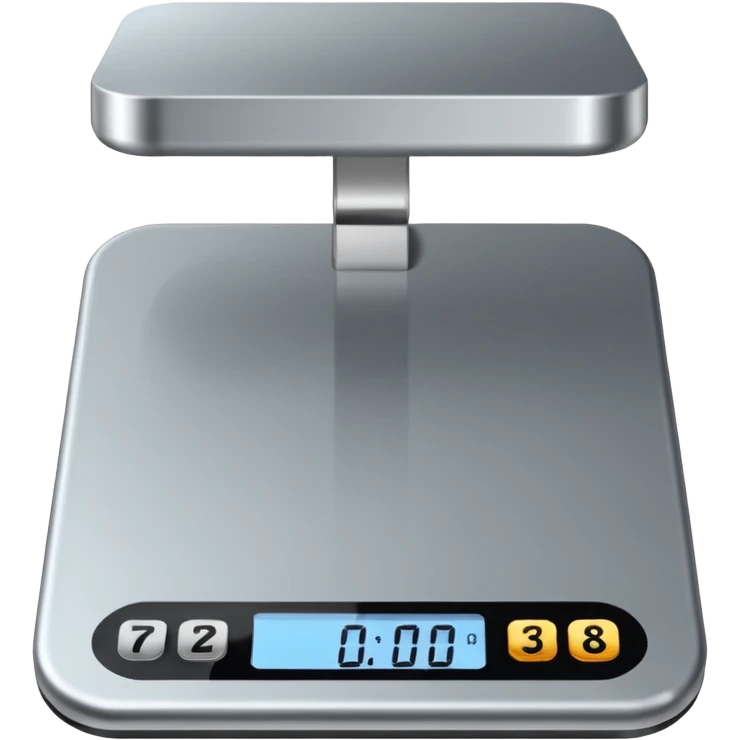 Weighing scale showing numbers emoji
