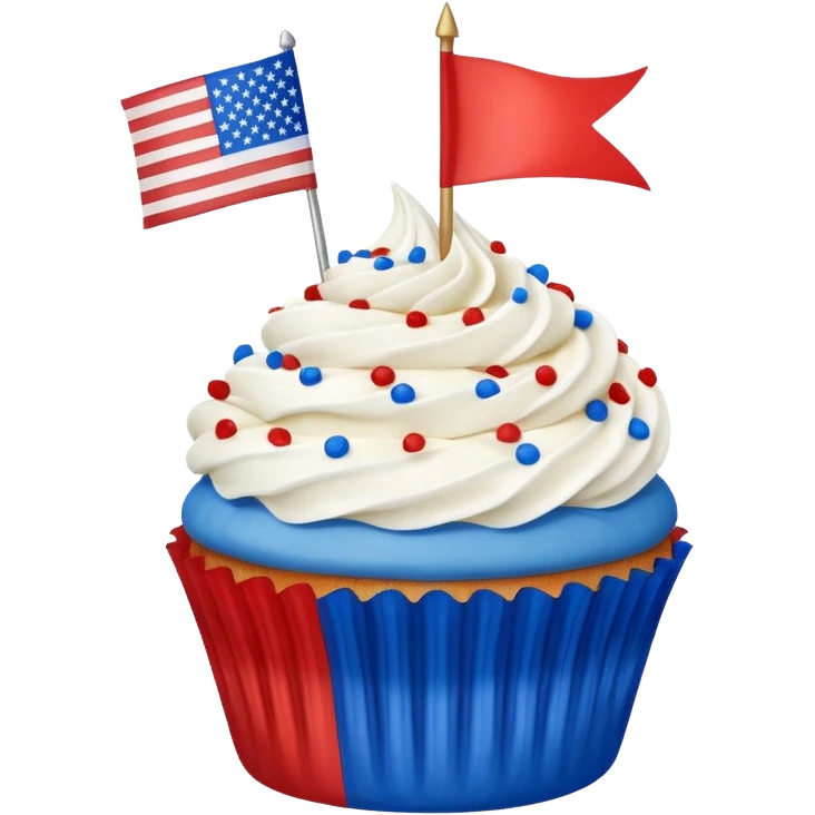 4th of july cupcake flag emoji