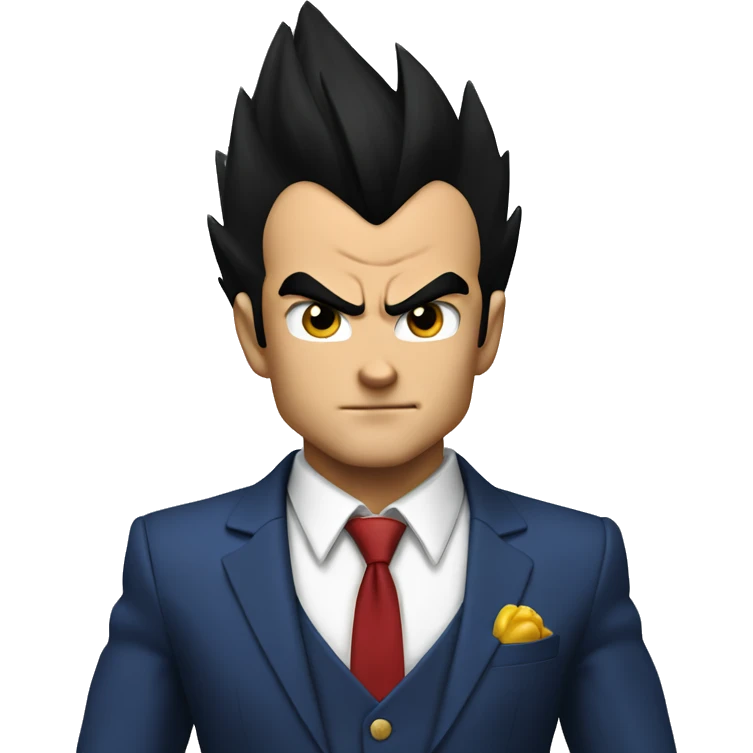 Vegeta in a business suit emoji