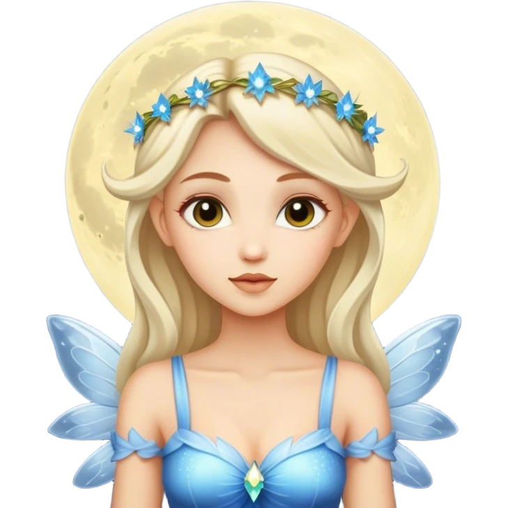 fairy under moon emoji