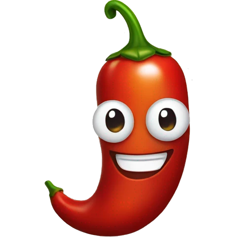 chili pepper smiling emoji
