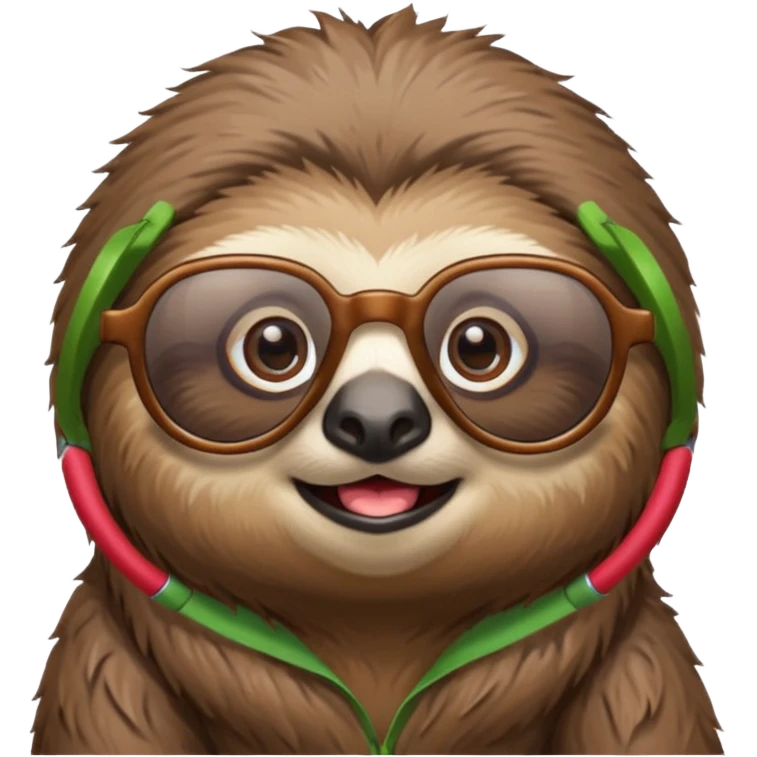 Сделай милого ленивца в очках emoji