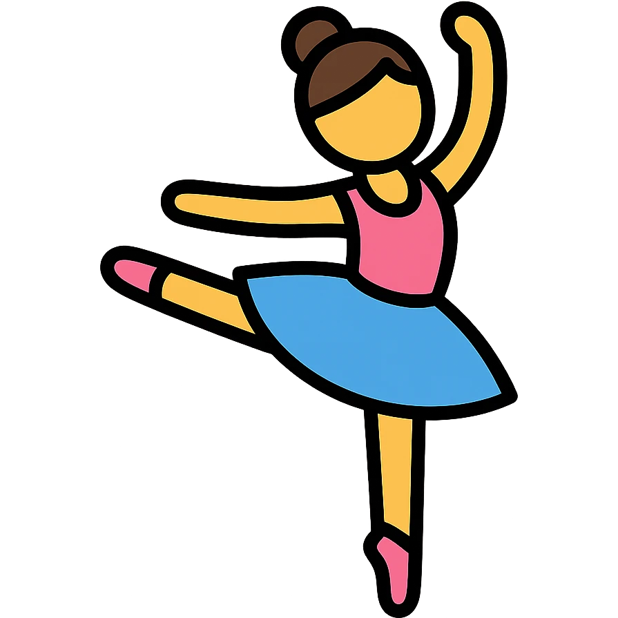 color outline icon of a ballet dancing girl emoji