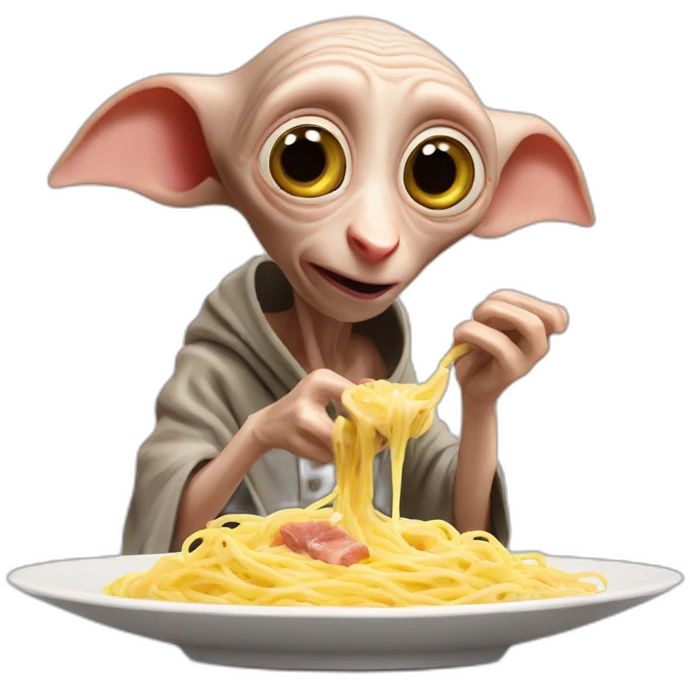 dobby eating carbonara emoji