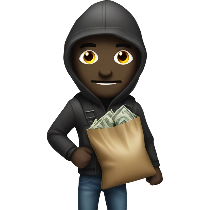 robber with bag of money emoji