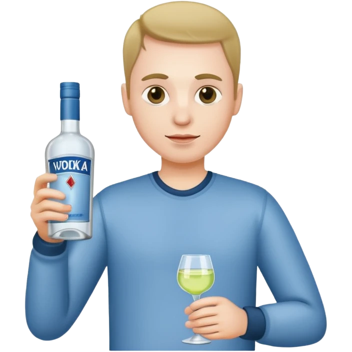 Alcoholic with vodka  emoji