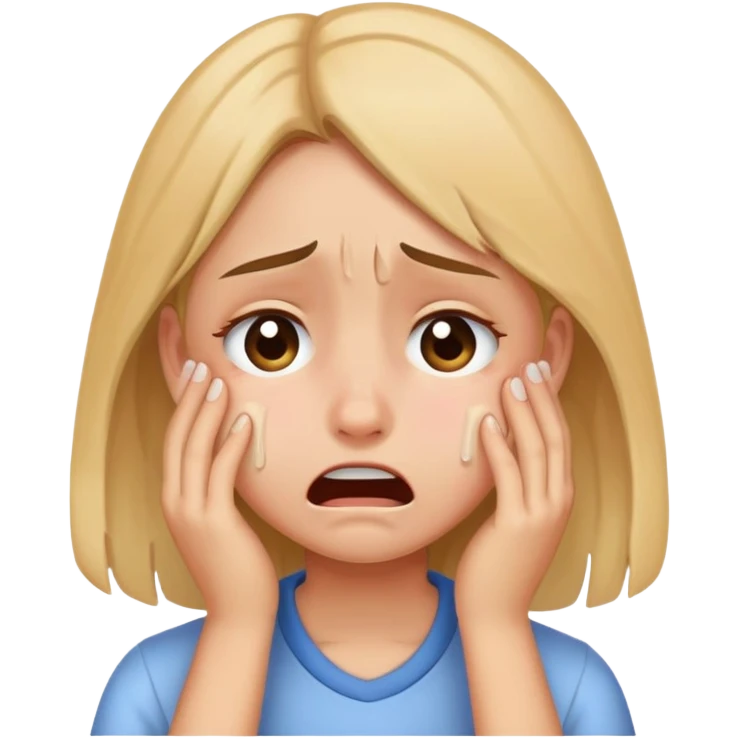 Girl mental breakdown because of school finals emoji