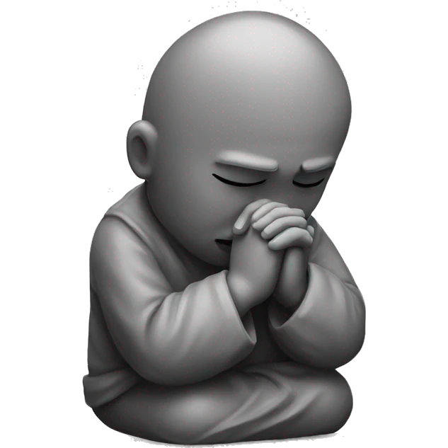 A rock that is praying emoji
