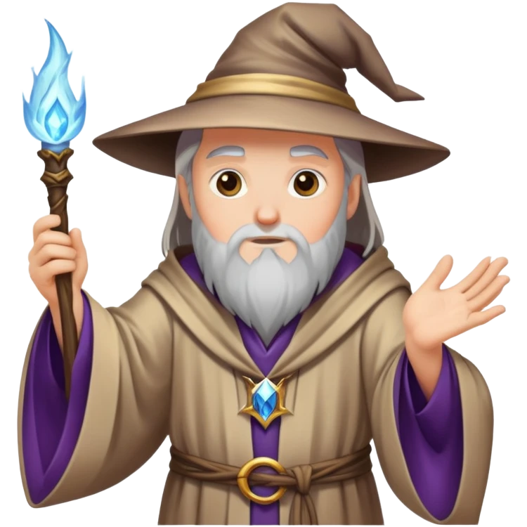 Wizard casting spells emoji