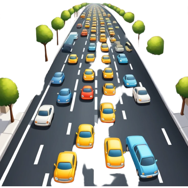 Street with cars on it emoji